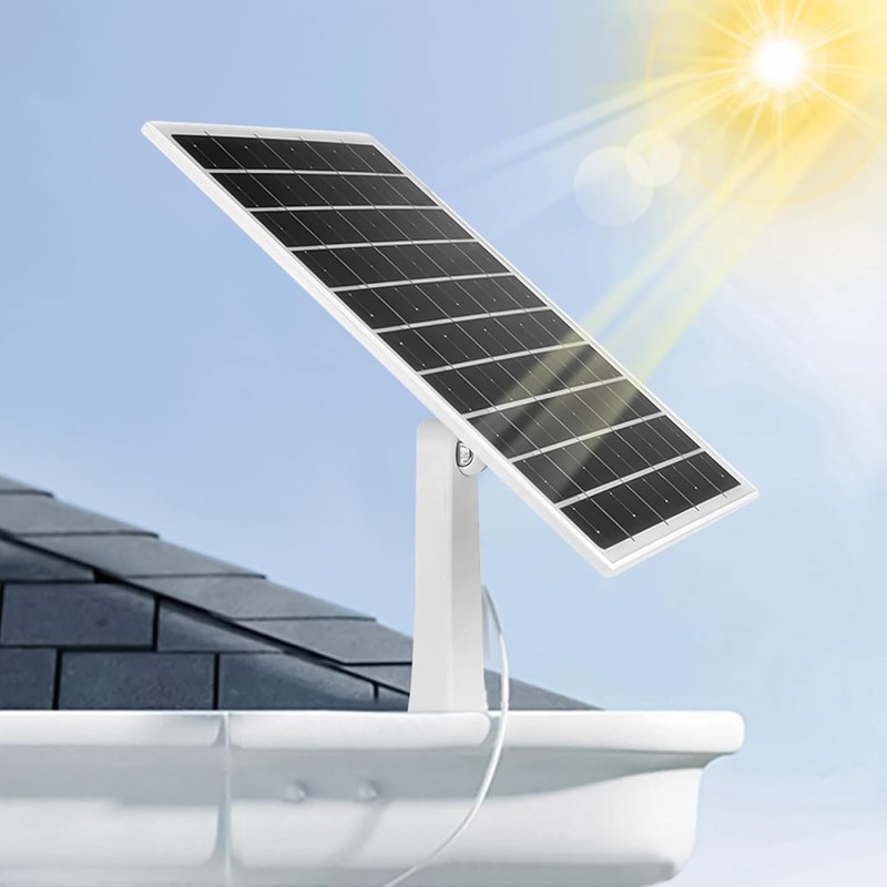 4 Pack Solar Panel for Ring Spotlight Camera/Stick Up Cam Battery Charger 8W 5V gallery