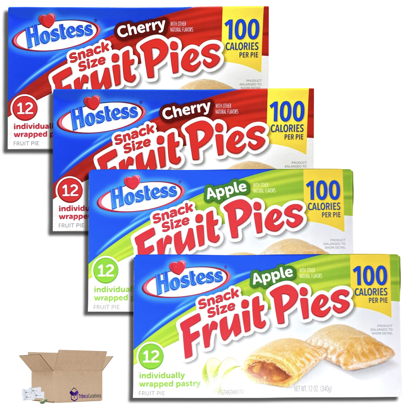 Hostess Snack Size 100 Calorie Mini Fruit Pies | 12 Count Box | Apple & Cherry C gallery