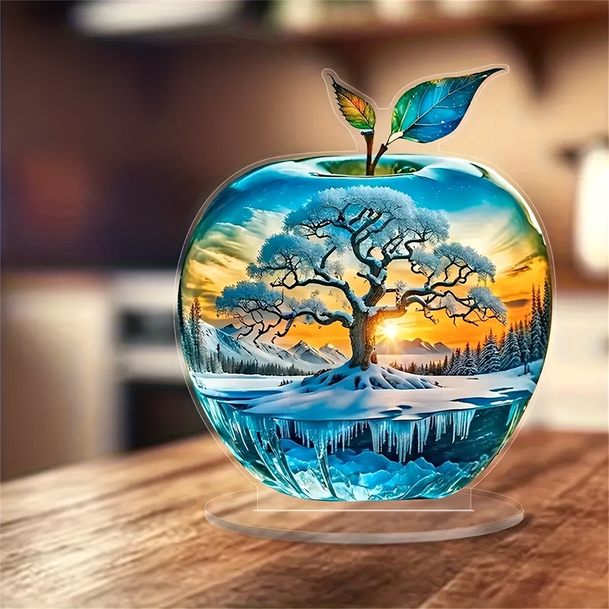 Boho Sunset Apple Tree Acrylic Desktop Decoration 2D Flat Inspiration Theme gallery