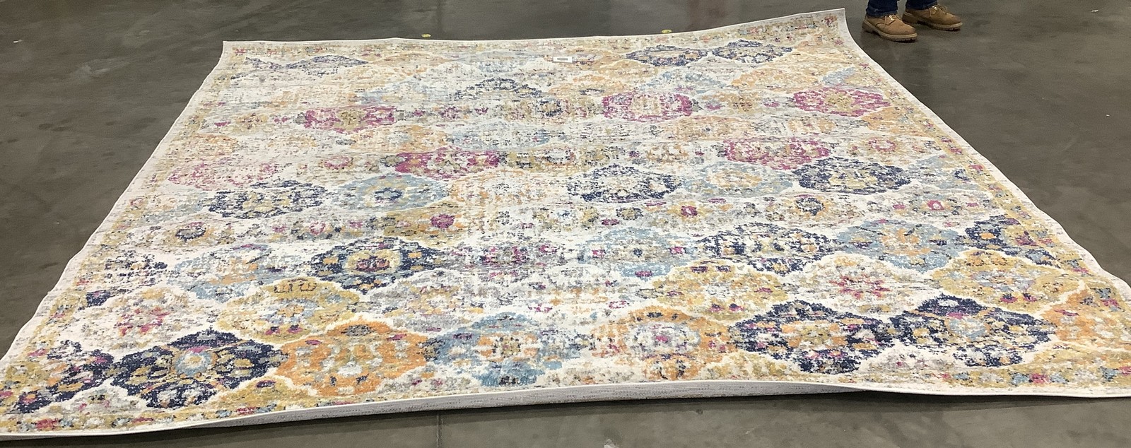 CREAM / MULTI 9'-0" x 9'-0" Back Stain Rug, Reduced Price 1172685249 MAD611B-9SQ gallery
