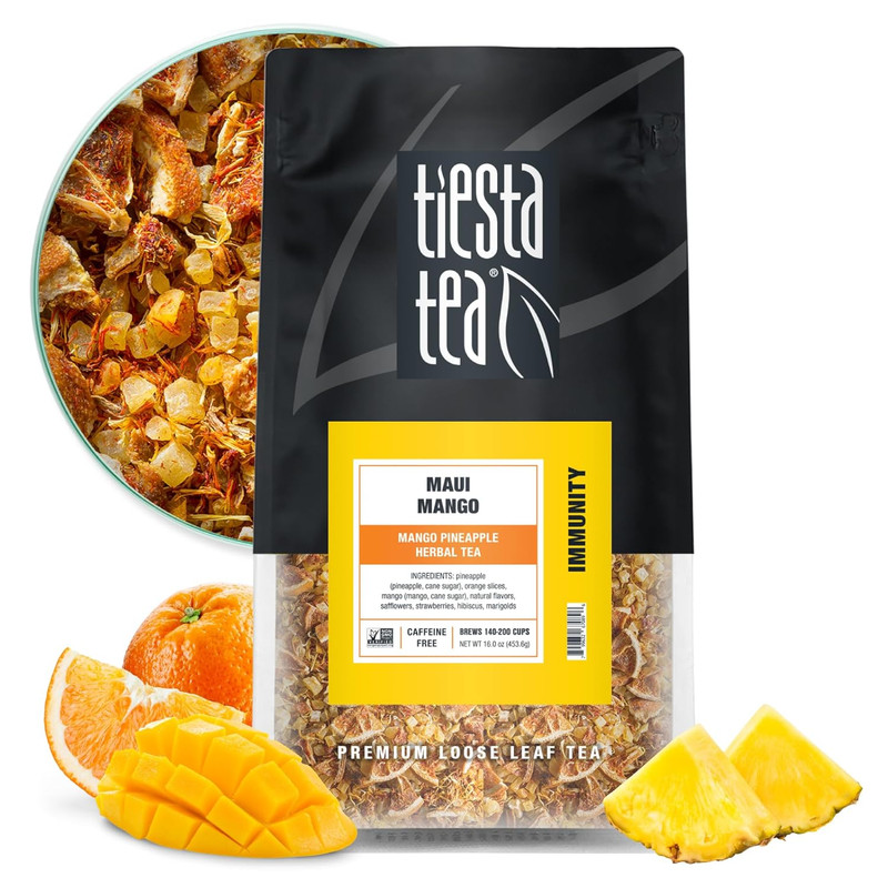 Maui Mango | Loose Leaf | Mango Pineapple Herbal Tea | Premium Non-Caffeinate... gallery