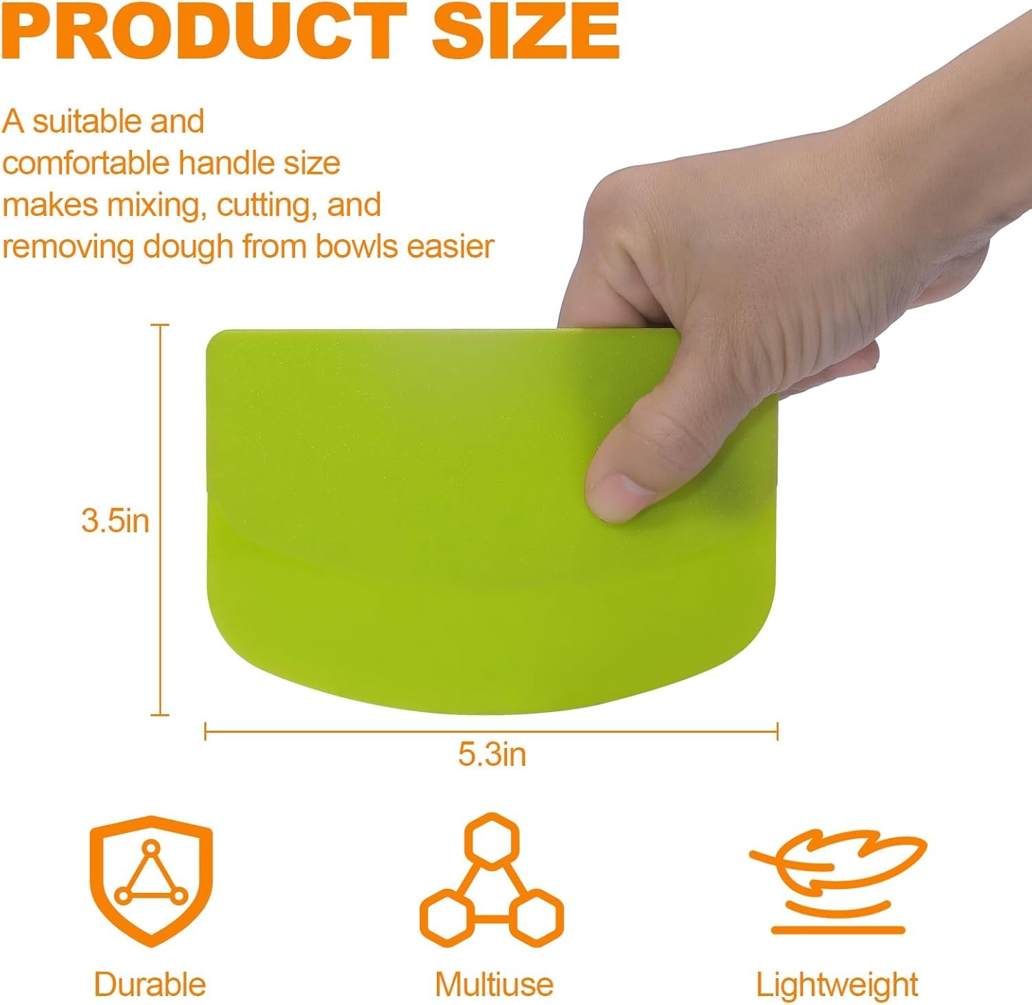3 Pieces Food Dough Scraper, Plastic Multi - Purpose Kitchen Pastry Cutting Tool gallery