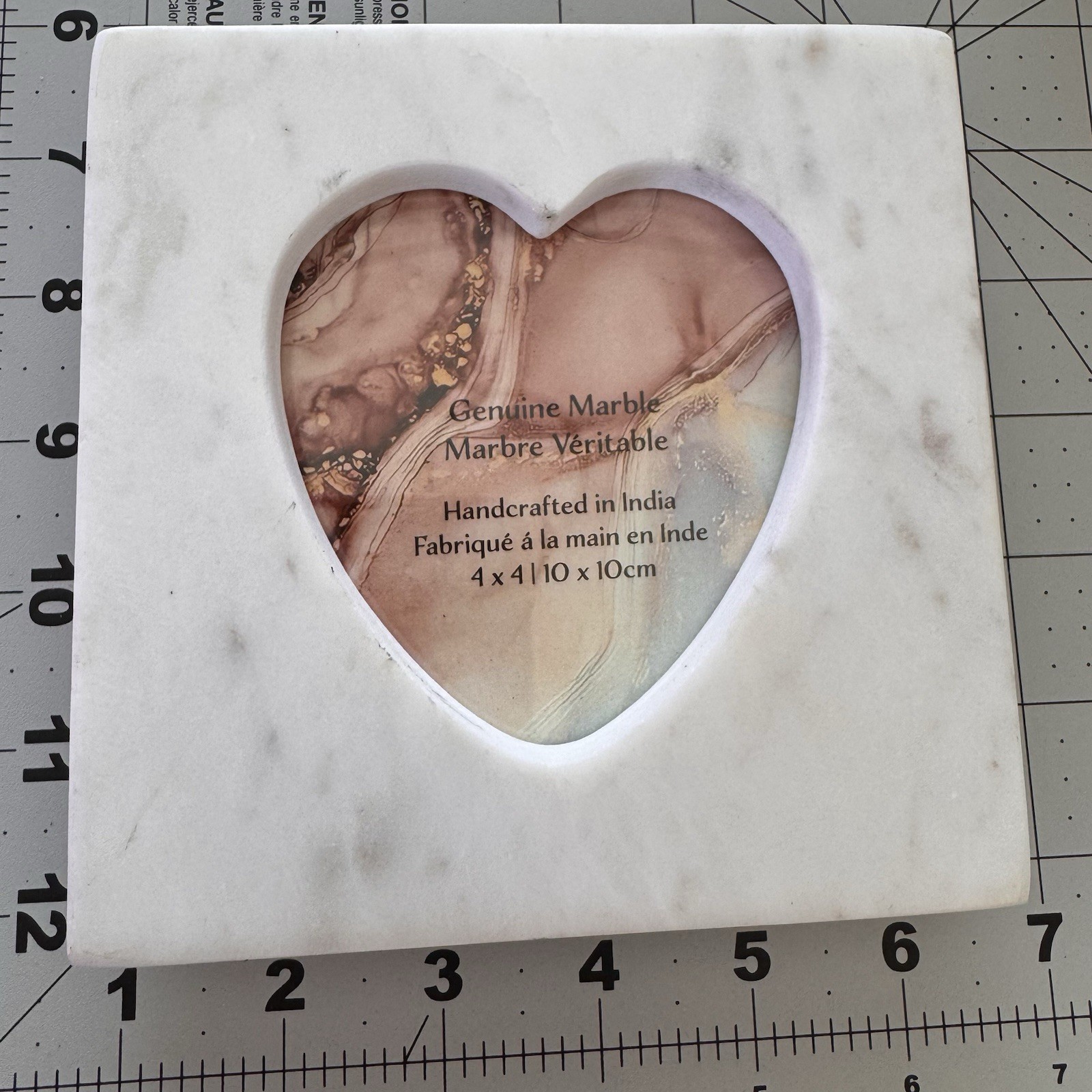 Natural Marble Picture Frame 4x6in Gray/White gallery
