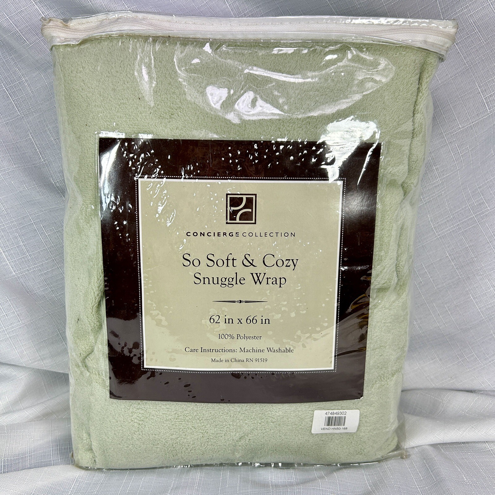 CONCIERGE COLLECTION So Soft & Cozy Snuggle Wrap 66” X 62” Olive Green gallery