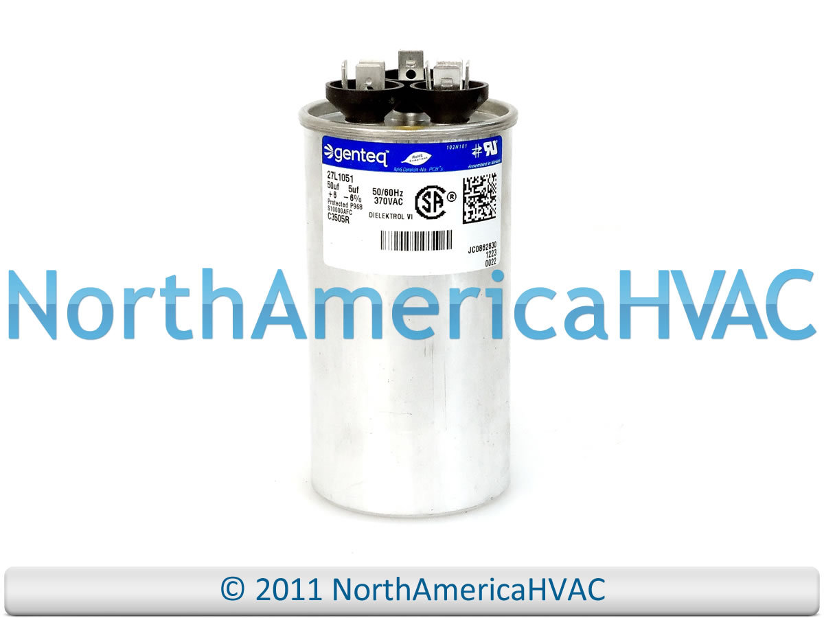 Capcom Capacitor 50/5 uf 370 volt Fits GE Genteq 27L1051 27L1051BX 27L1051BZ3 gallery