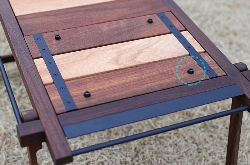 Supernova Super Craft Foldable red oak and teak Wood Table, Camping, Glamping gallery
