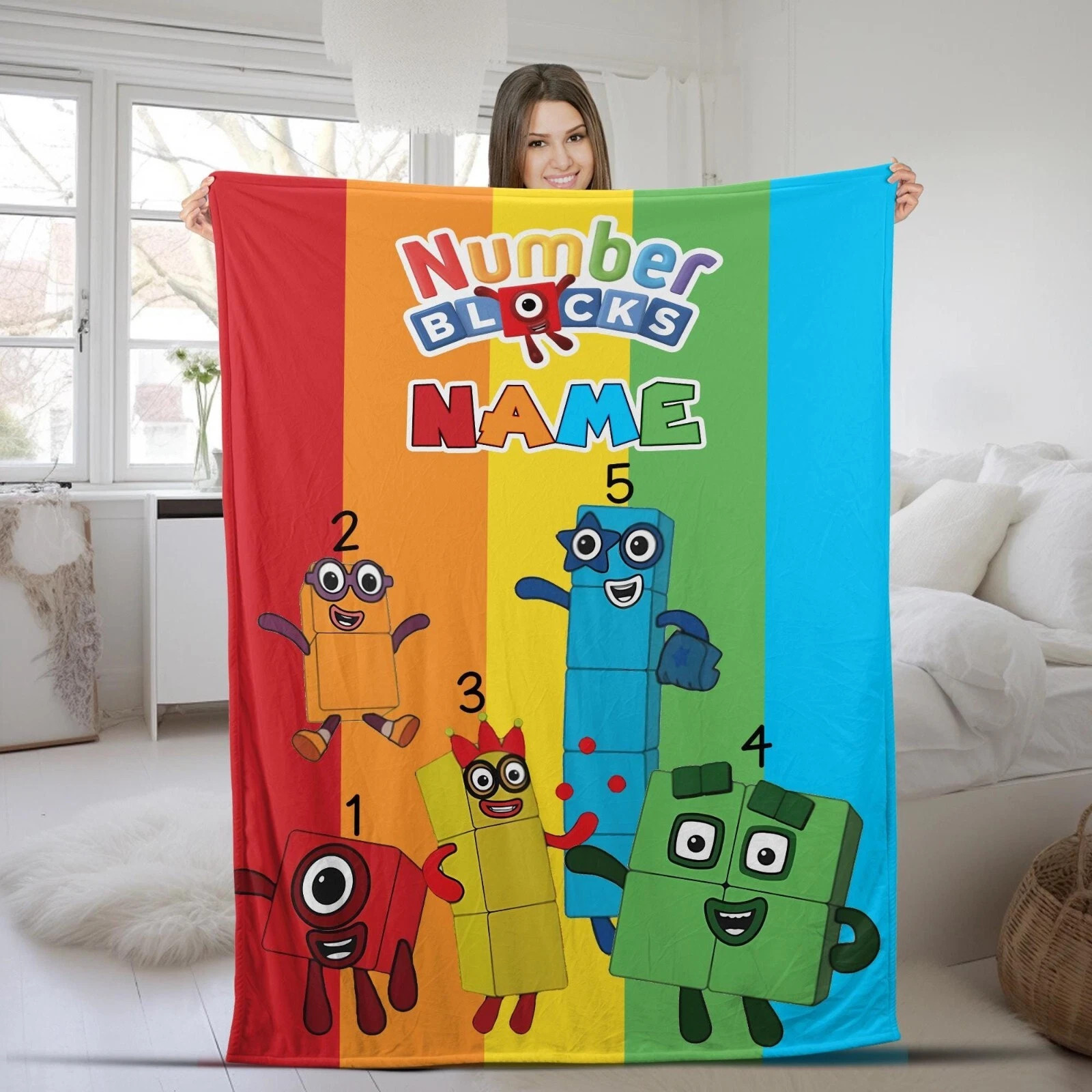 Numberblocks Blanket, Personalized Numberblocks Fleece Blanket gallery