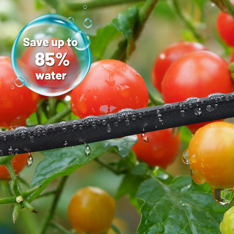 Double Layer Soaker Hose for Garden Beds - 25FT 3/4" Heavy Duty Linkable Flat Dr gallery