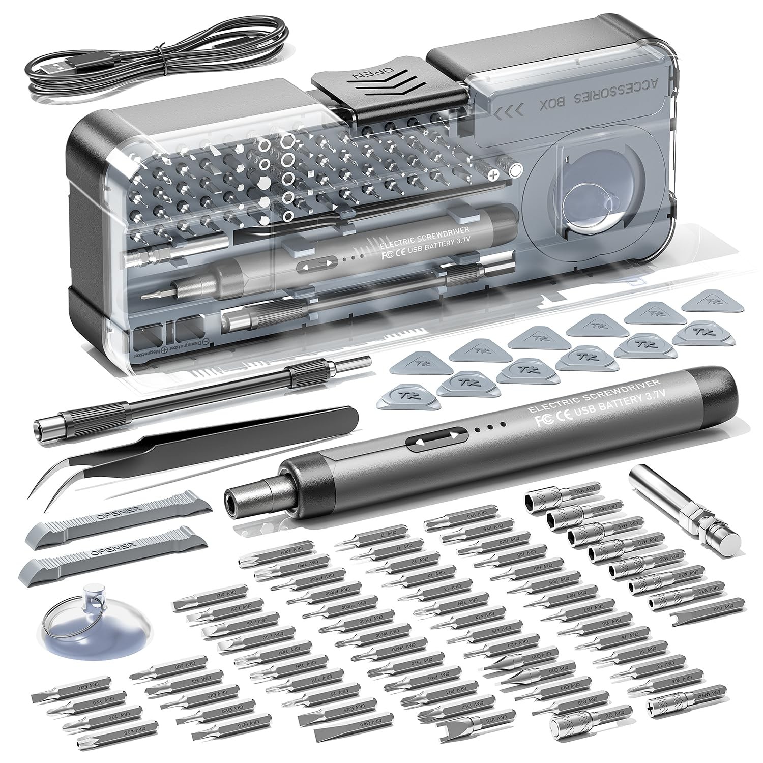 88-IN-1 Mini Electric Screwdriver Set is a comprehensive electric precision t... gallery