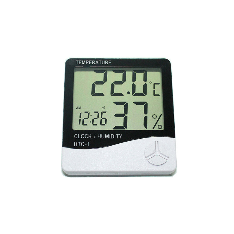 TechTongda Indoor Digital LCD Temperature Humidity Meter Clock Multi-function gallery