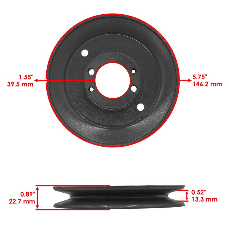 Deck Spindle Pulley w/ Split Tapered Kit For Wright WS Stand Stander 71460145 gallery