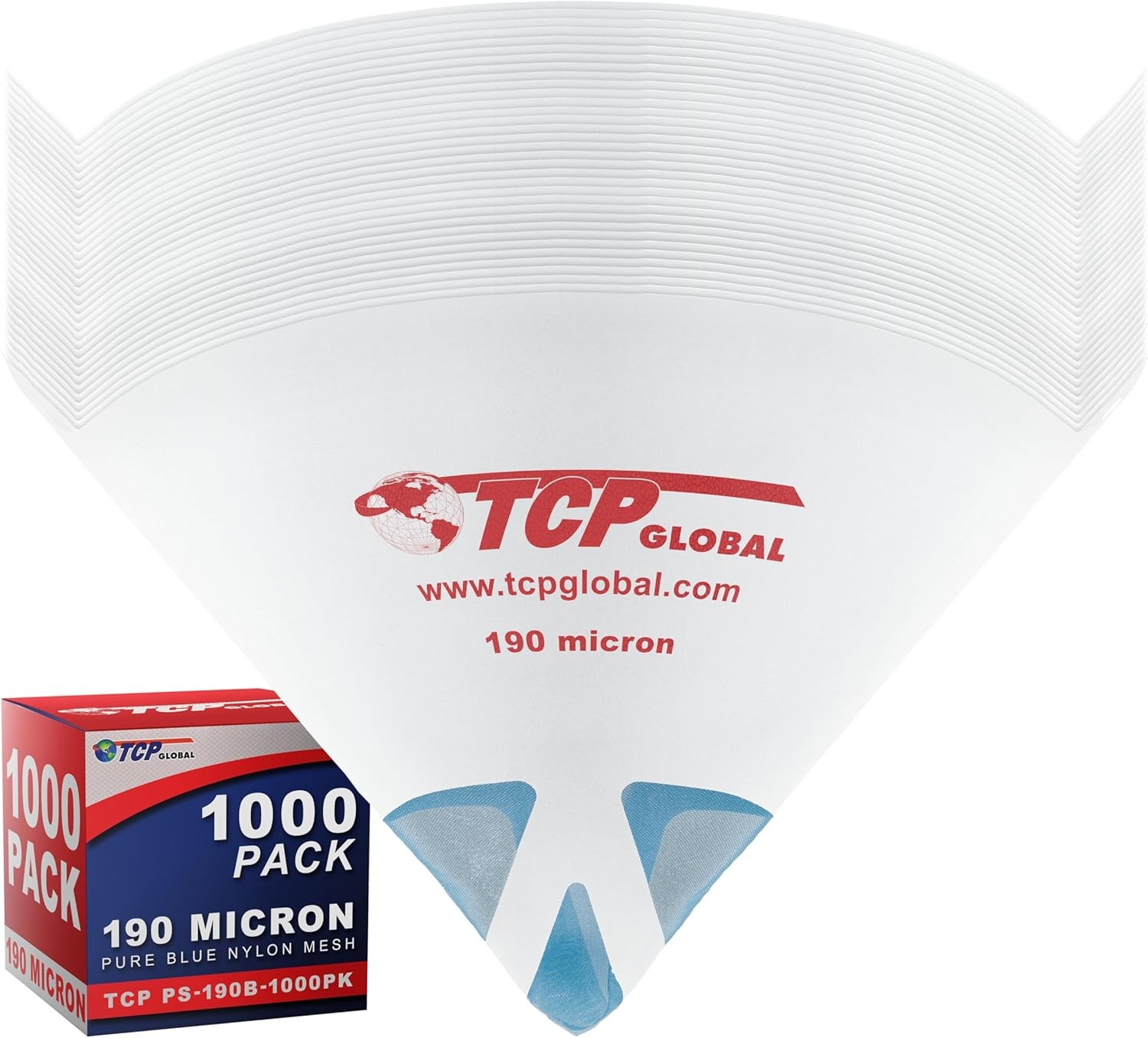 TCP Global 190 Micron Filter Tips Ultra Fine Paint Strainer gallery