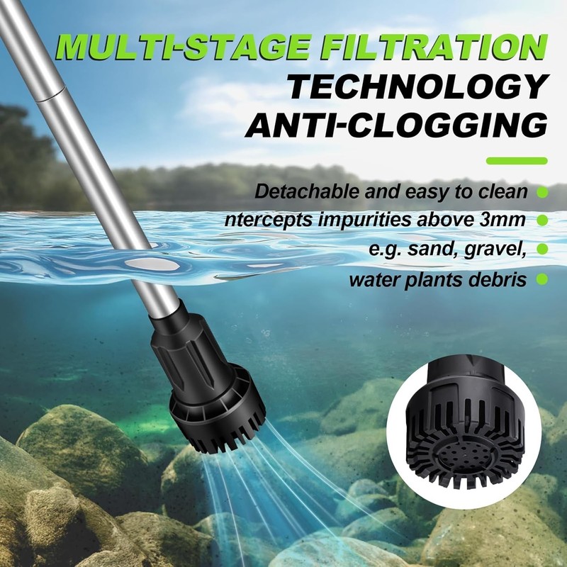 Cordless Stick Water Transfer Pump Head Silent w/1 4000 mAh Battery 720GPH 33FT gallery