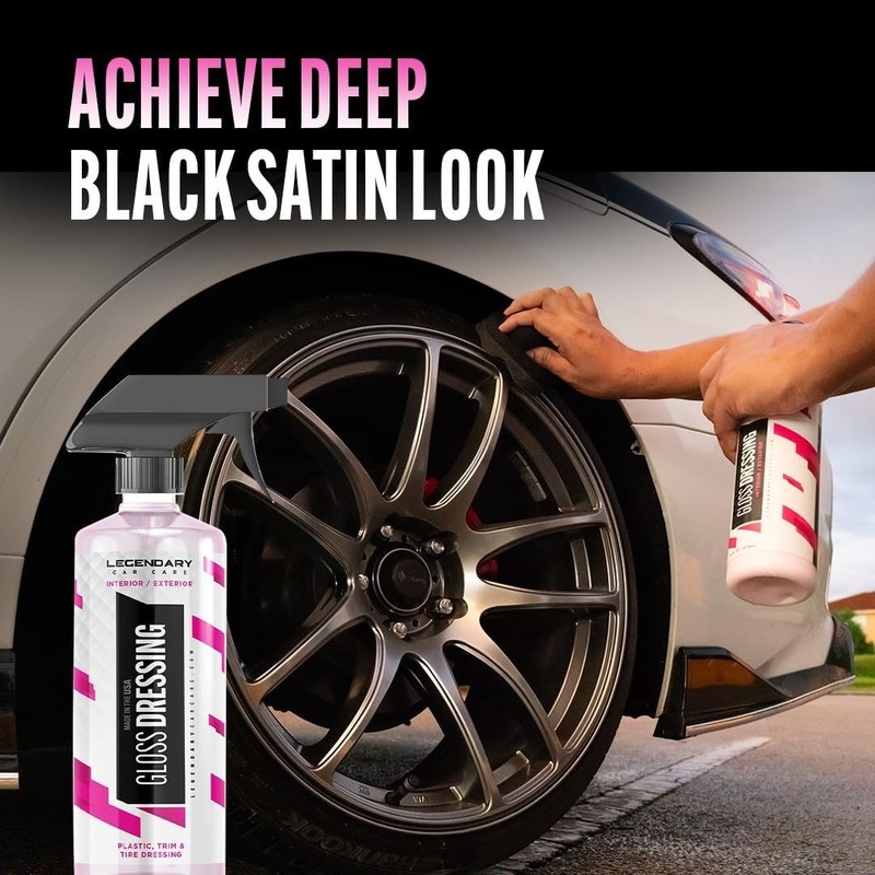 Legendary Gloss Dressing with Applicator 16oz - Tire Shine Spray & Plastic Resto gallery