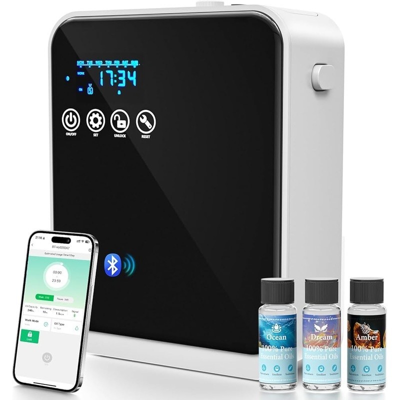 Waterless Essential Oil Diffuser Smart App Control Aromatherapy Timer 1000 Sq Ft gallery
