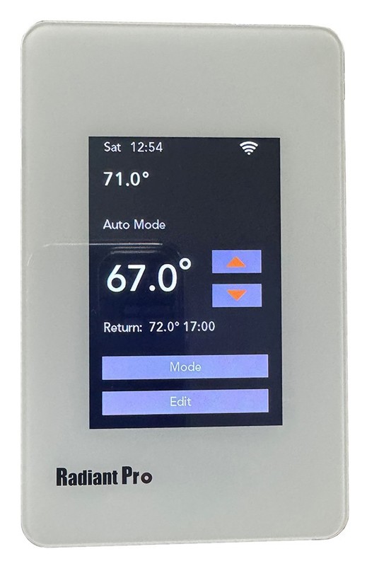 Radiant Pro Programmable Touch Screen Thermostat 120/240V 15A GFCI Floor Heat gallery