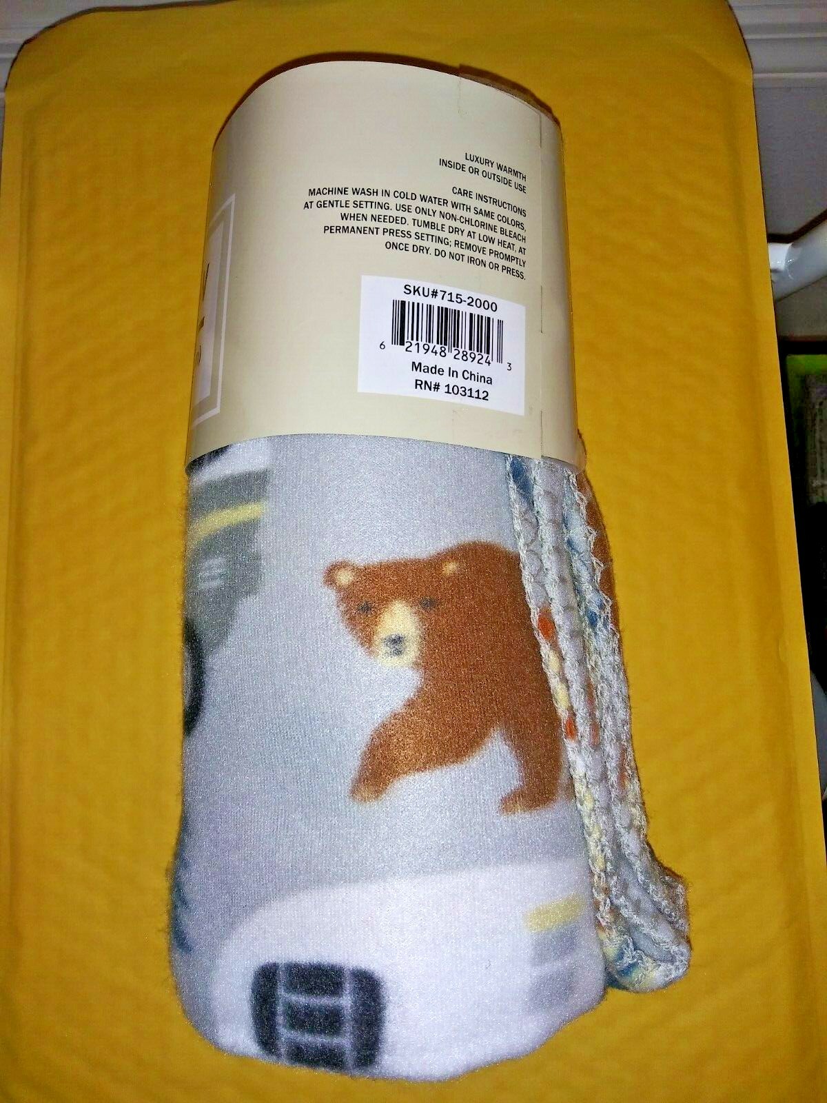 Gray Camping RV / Bears Theme Polar Blanket 50"x 60" by Manhattan Heights gallery