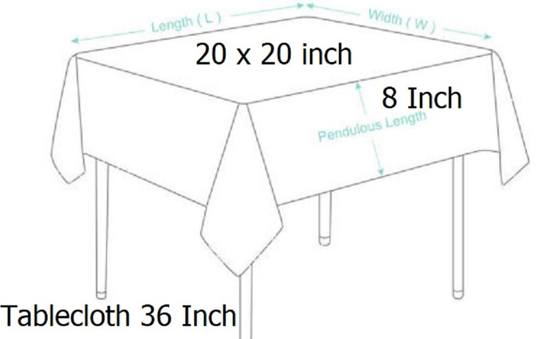 Small Tablecloth Polyester Square 36 Inch By Broward Linens (Variety of Colors) gallery