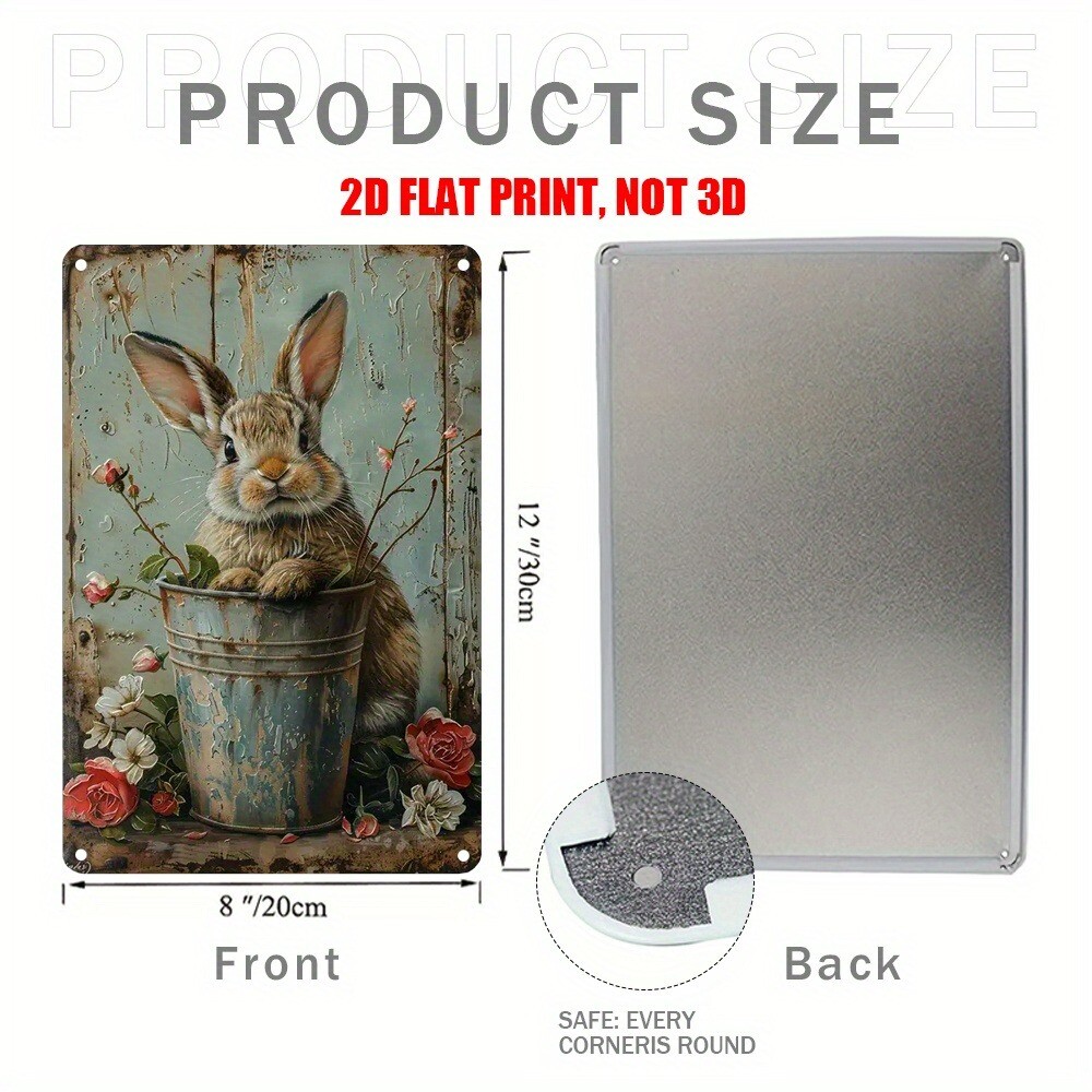Bunny Rabbit Easter Decoration Vintage Style Bunny Sign Rustic Rabbit Wall Art gallery