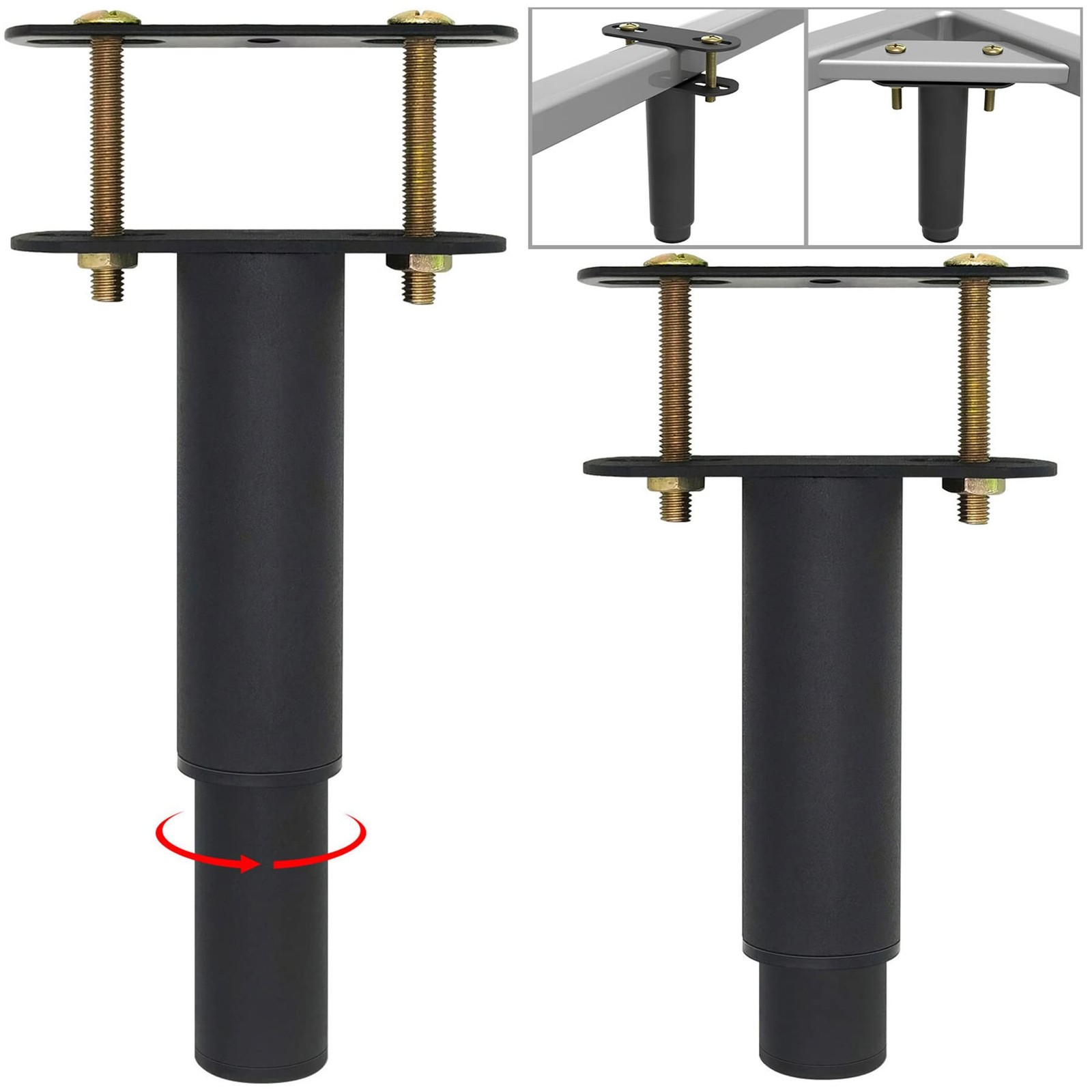 4 Pcs Adjustable Height Center Support Leg for Bed Frame, Bed Center Slat Hea... gallery