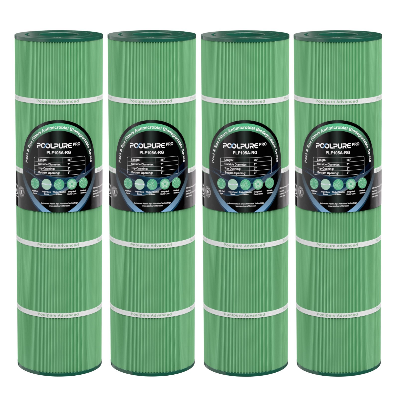 POOLPURE Biodegradable Antimicrobial Pool Filter, Compatible with Pentair CCP420 gallery