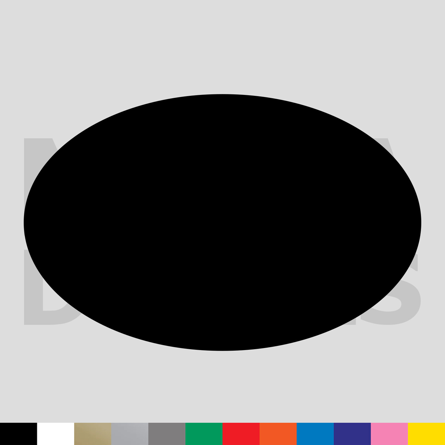 Oval Vinyl Die Cut Decal Sticker - Shape gallery