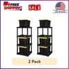 (2 pack) 4 Tier Tote Rack, Holds Four 27 Gallon Industrial Storage Totes, Heavy gallery
