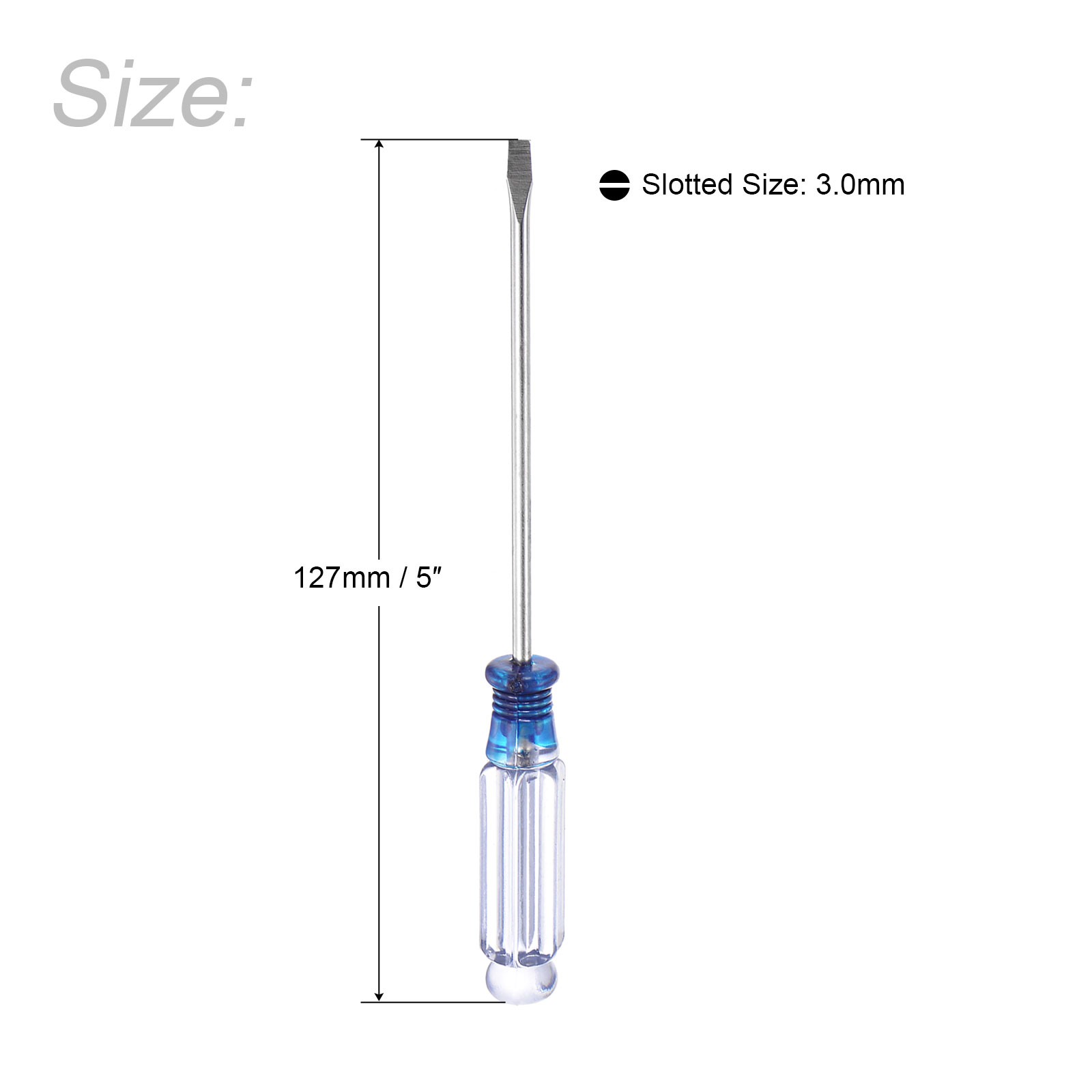 5Pcs 3.0mm Mini Slotted Screwdriver 127mm Length for Small Appliances Repair gallery