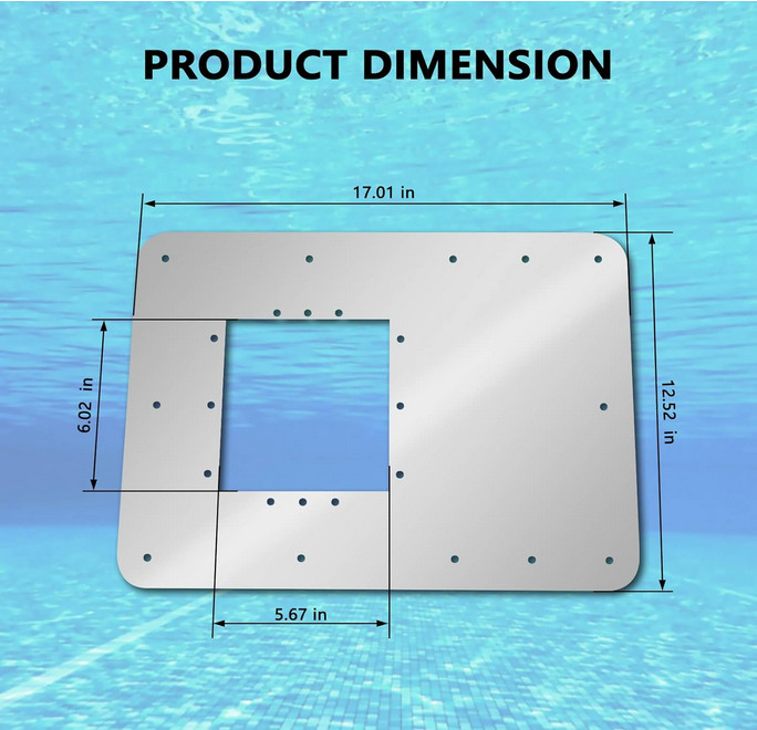 Pool Wall Repair Kit Panel 17 X 12.5" Wide Above Ground Skimmer SP1091LX SP2094 gallery