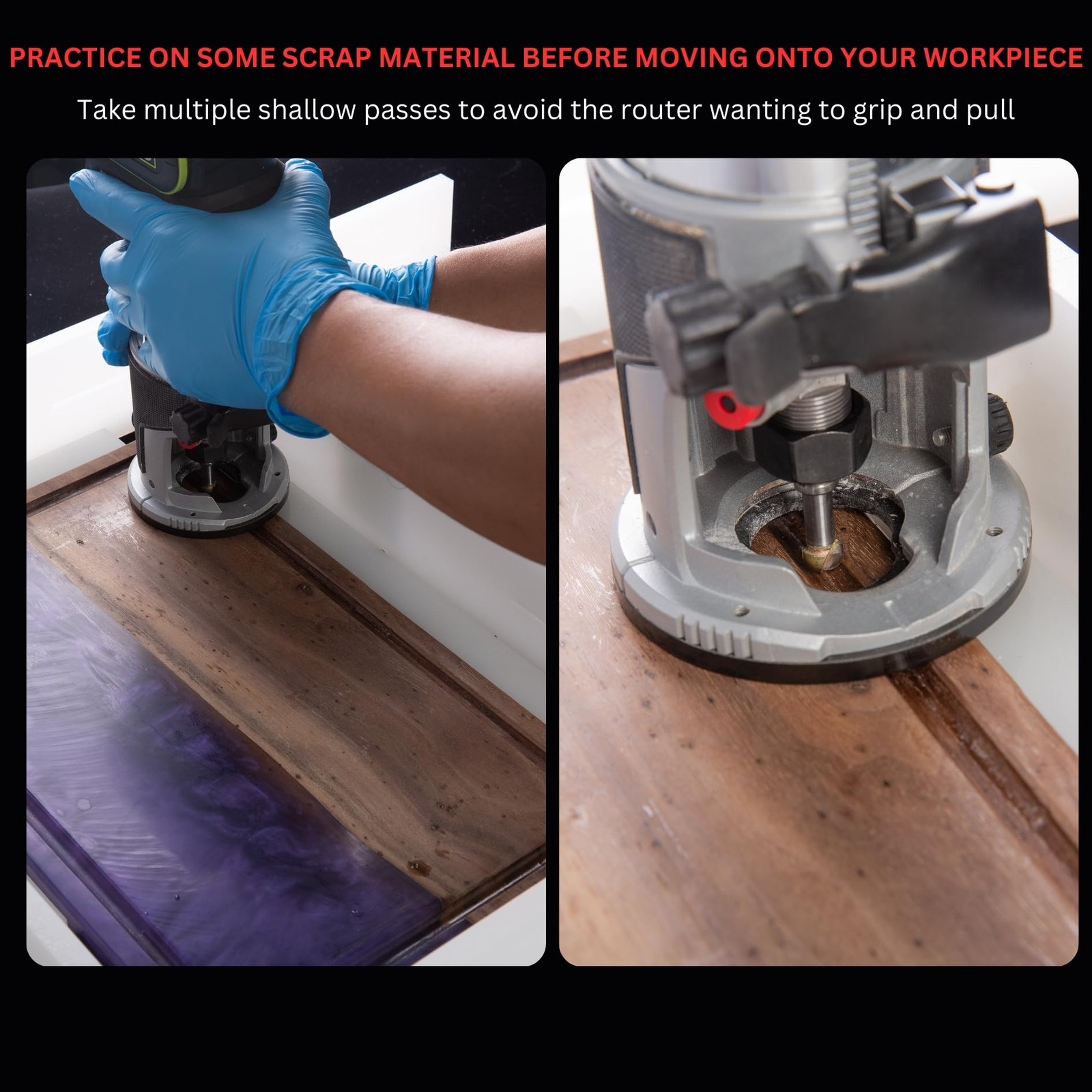 Juice Groove Router Jig Adjustable Woodworking Router Jig for Making Square R... gallery