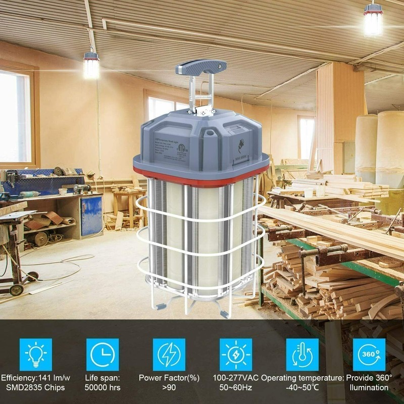 100W LED Temporary Work Light Linkable Hanging Construction Lighting AC110V~277V gallery