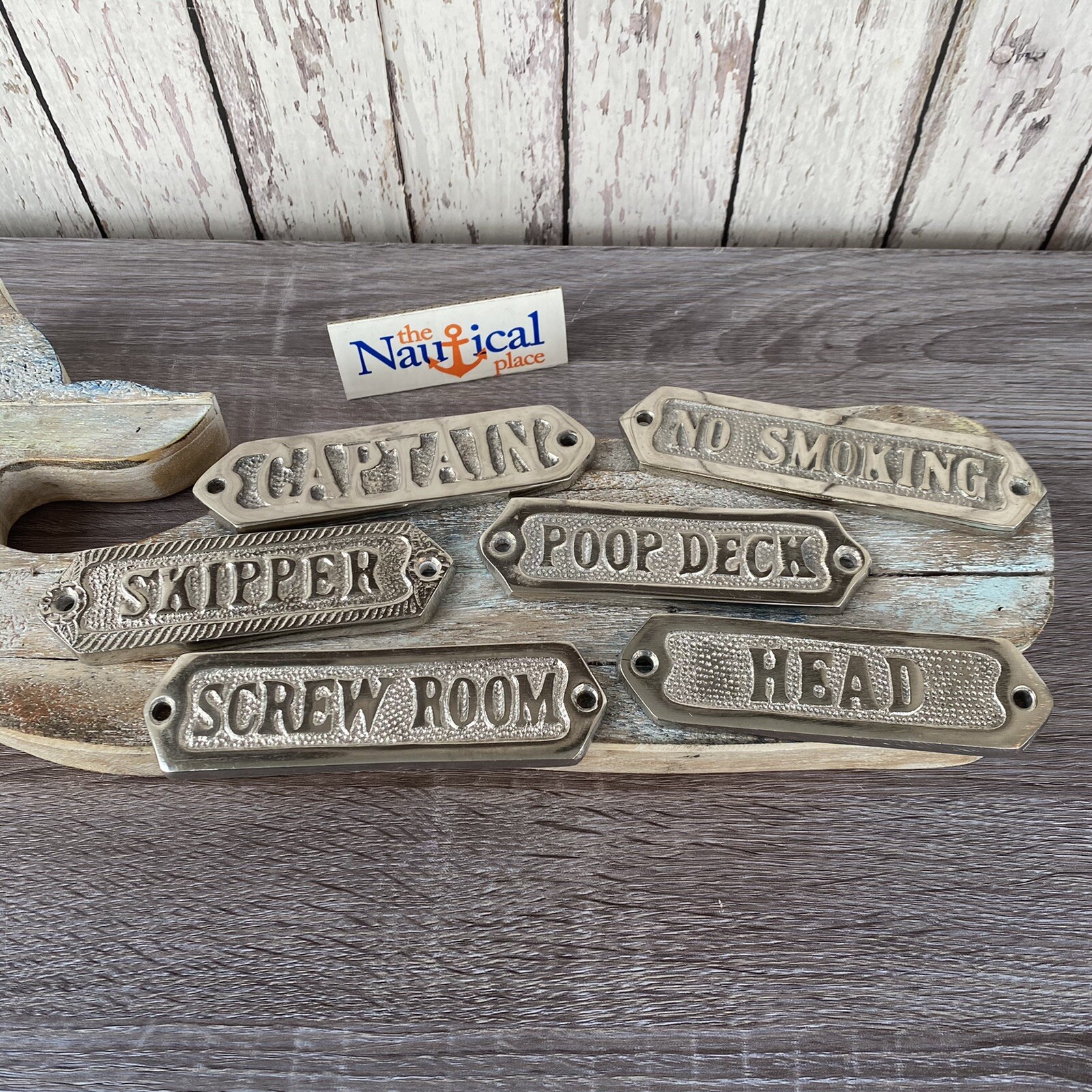 "Screw Room" Door Sign - Silver Finish - Nautical Wall Decor - Boat Ship Cabin gallery