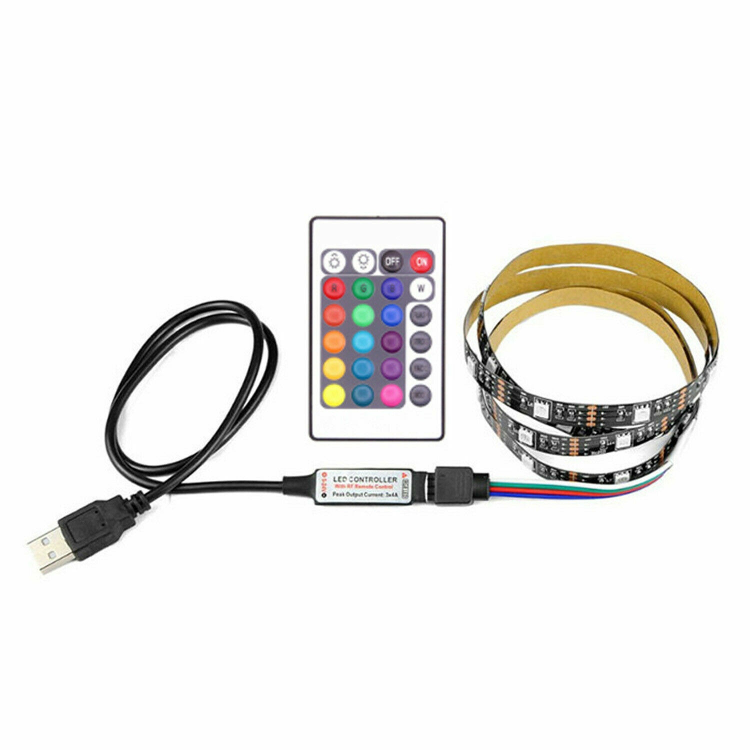 USB Powered RGB Color Change 5050 LED Strips Computer TV PC Back Light Kit DC 5V gallery