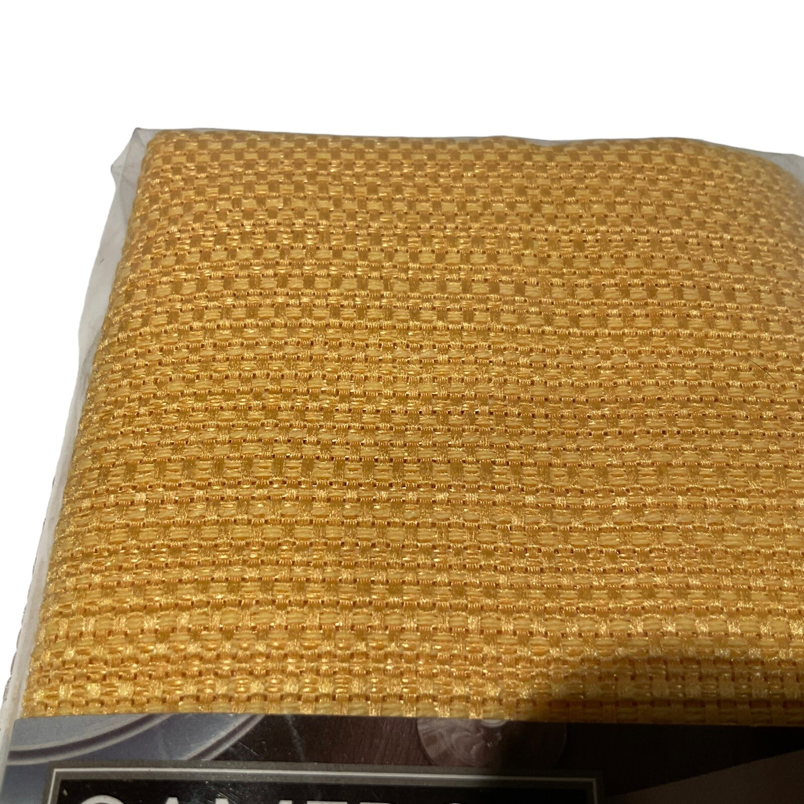 Set 12 Cotton Blend Fabric Cloth Dinner Napkins 19”square woven weave Golden Yel gallery