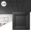 24-Pack Square Drop Ceiling Tile 2Ft X 2Ft in Black, PVC Ceiling Panel 24 X 24In gallery