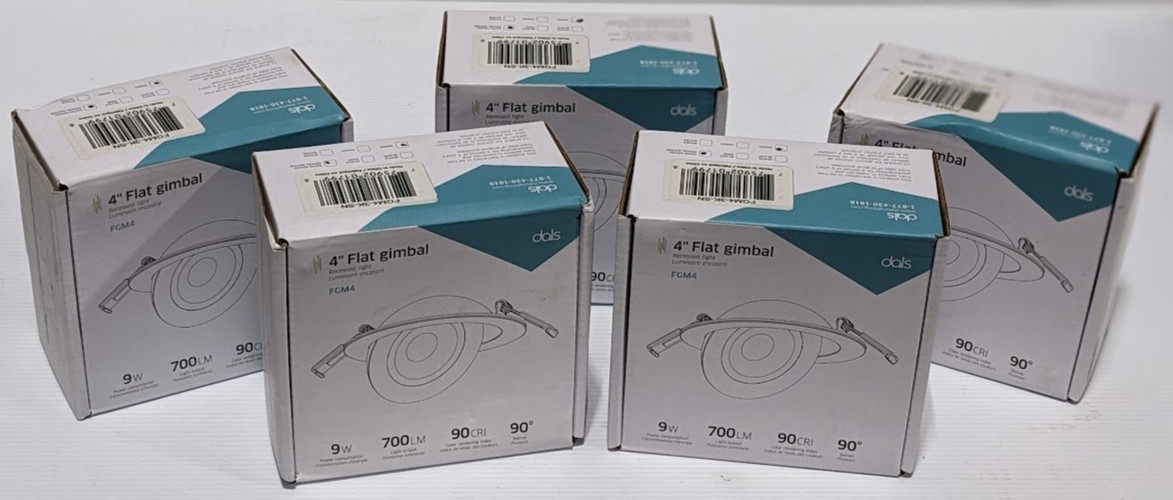 5) DALS Lighting FGM4-3K-SN Pivot 4″ LED Gimbal Downlight 90° Tilt Satin Nickel gallery