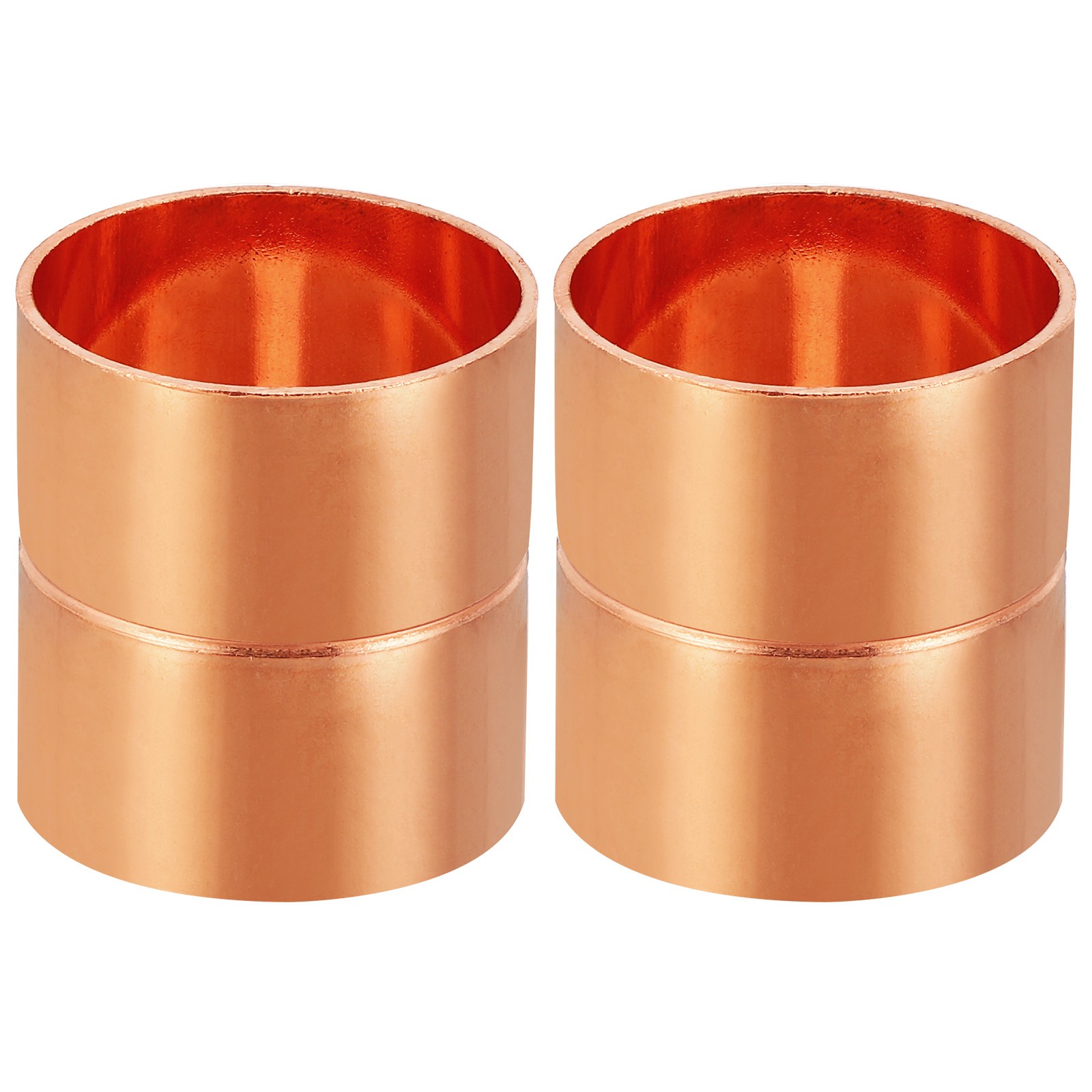 1-3/8 Inch ID Straight Copper Coupling Fittings, 2 Pcs Welding Joint for HVAC gallery