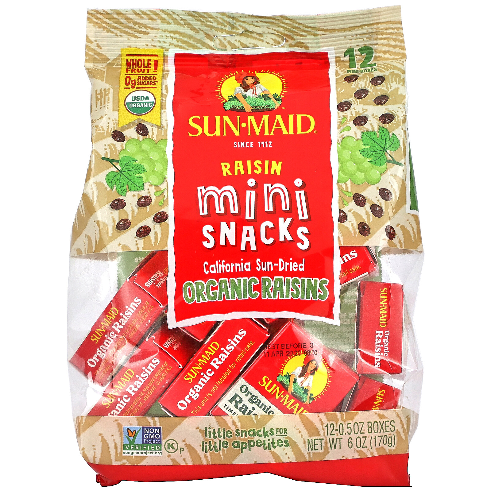 Raisin Mini-Snacks, 12 Boxes, 0.5 oz Each gallery