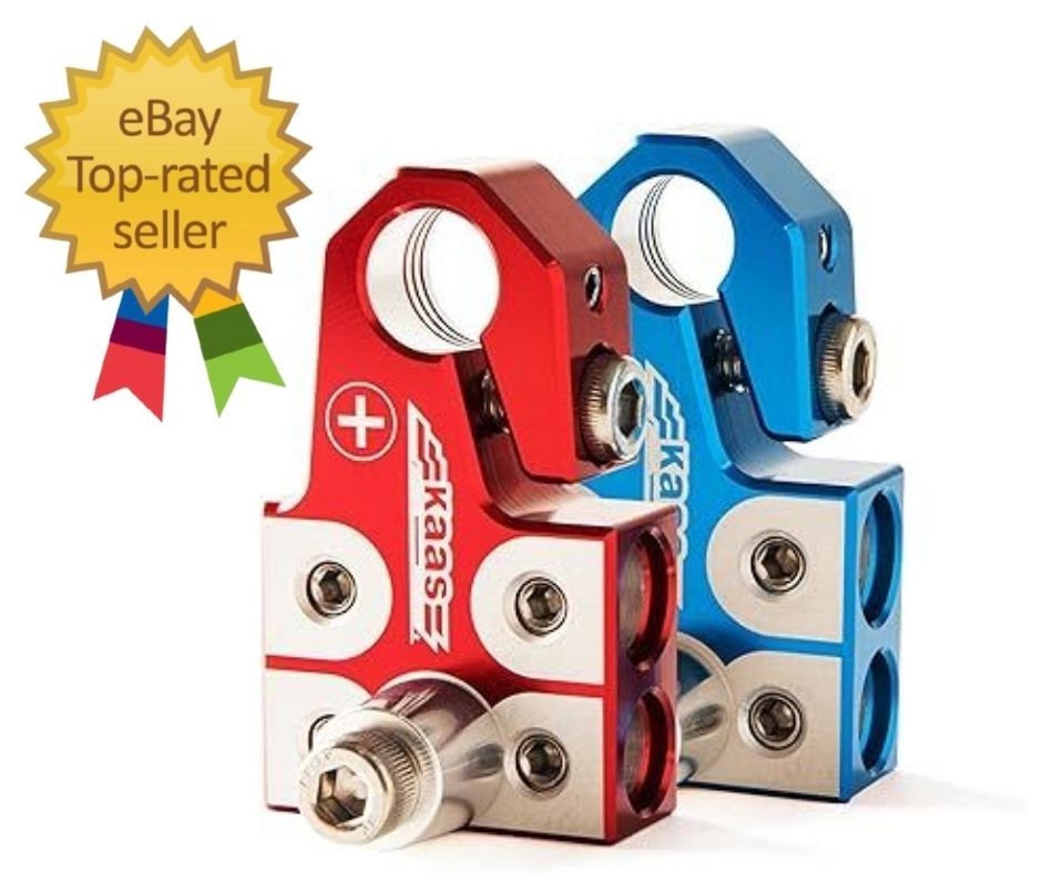Lead Acid Battery Terminal Clamps, Positive and Negative Set, for SAE/DIN/EN Tap