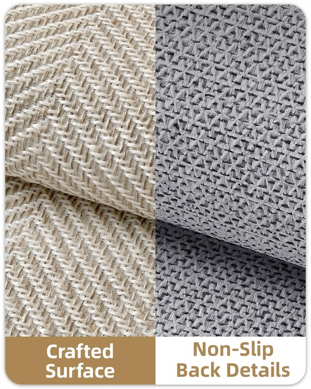 Extremely White Beige Ultra Thin Indoor Door Mat 24"x36", Machine Washable Fr... gallery