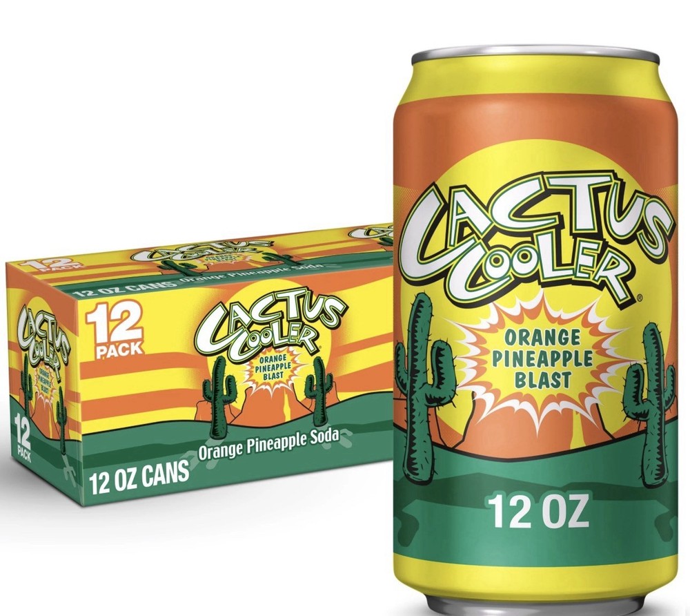 CACTUS COOLER Orange 🍊Pineapple 🍍Soda 12 Pack Fast Shipping 🌵Limited Edition
