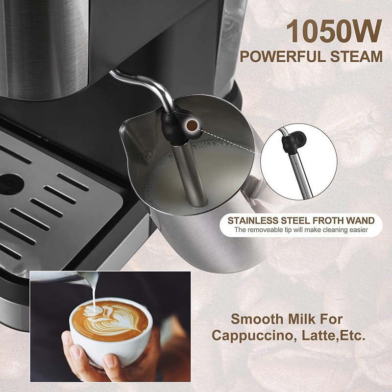 Semi-automatic Concentrated High Pressure Extraction Frothed Milk Coffee Machine gallery