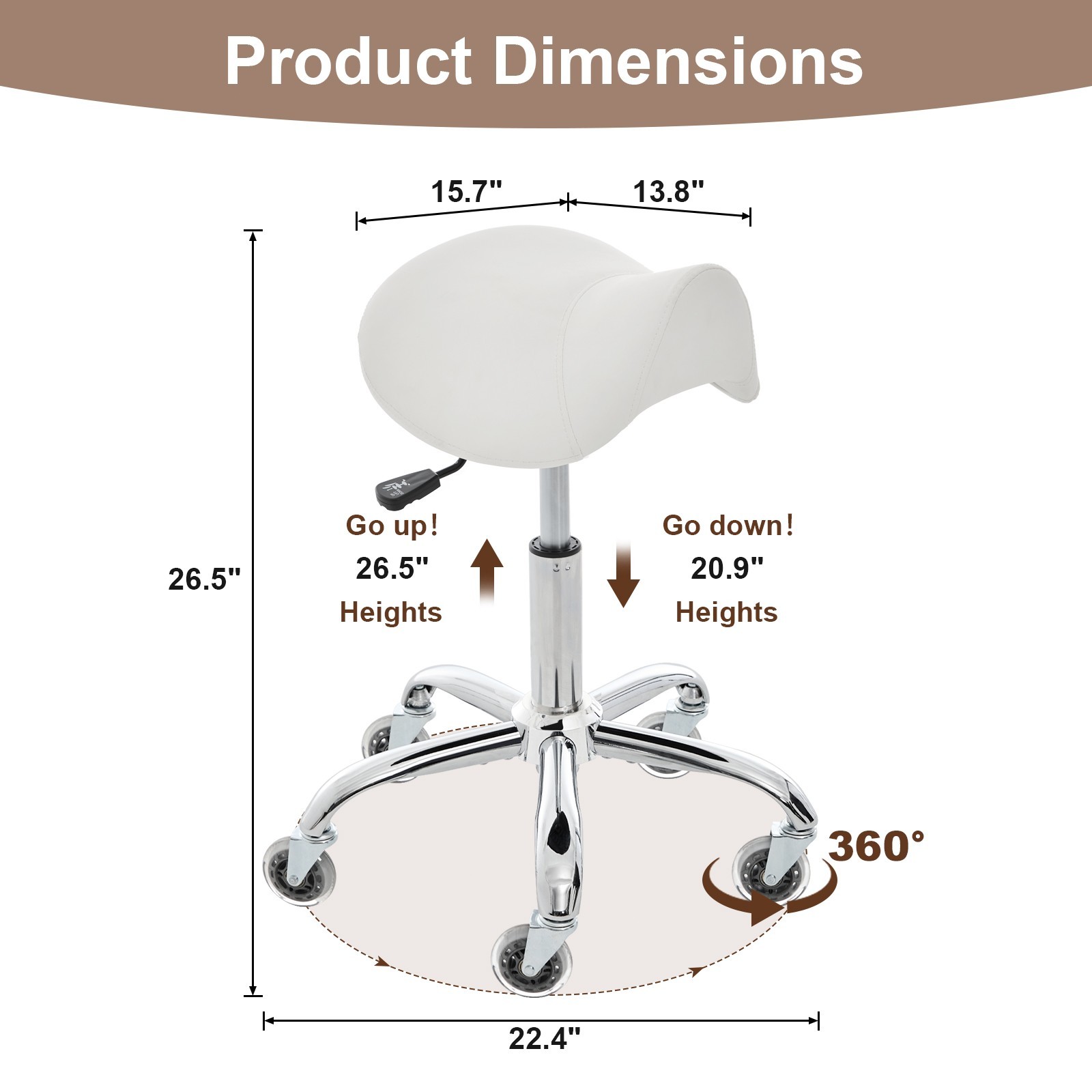 Saddle Stool with Versatile & Modern Design, Heavy Duty & Stable, Easy Assembly gallery