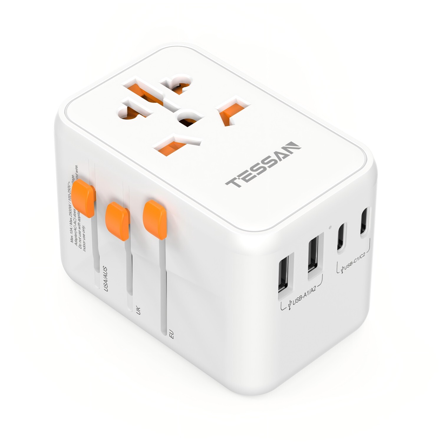 65W Universal Travel Adapter International Plug Adaptor 3 USB C & 2 USB A Ports gallery