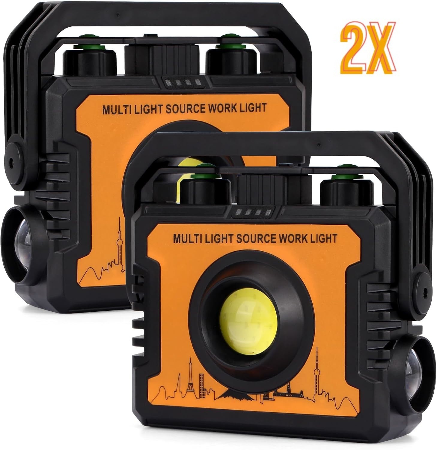 2X USB Rechargeable COB LED Work Light Lamp Floodlight Camping Emergency Torch gallery