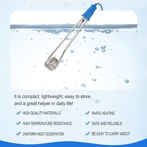 Portable Electric Immersion Water Heater 1500W/1000W Submersible 110V gallery