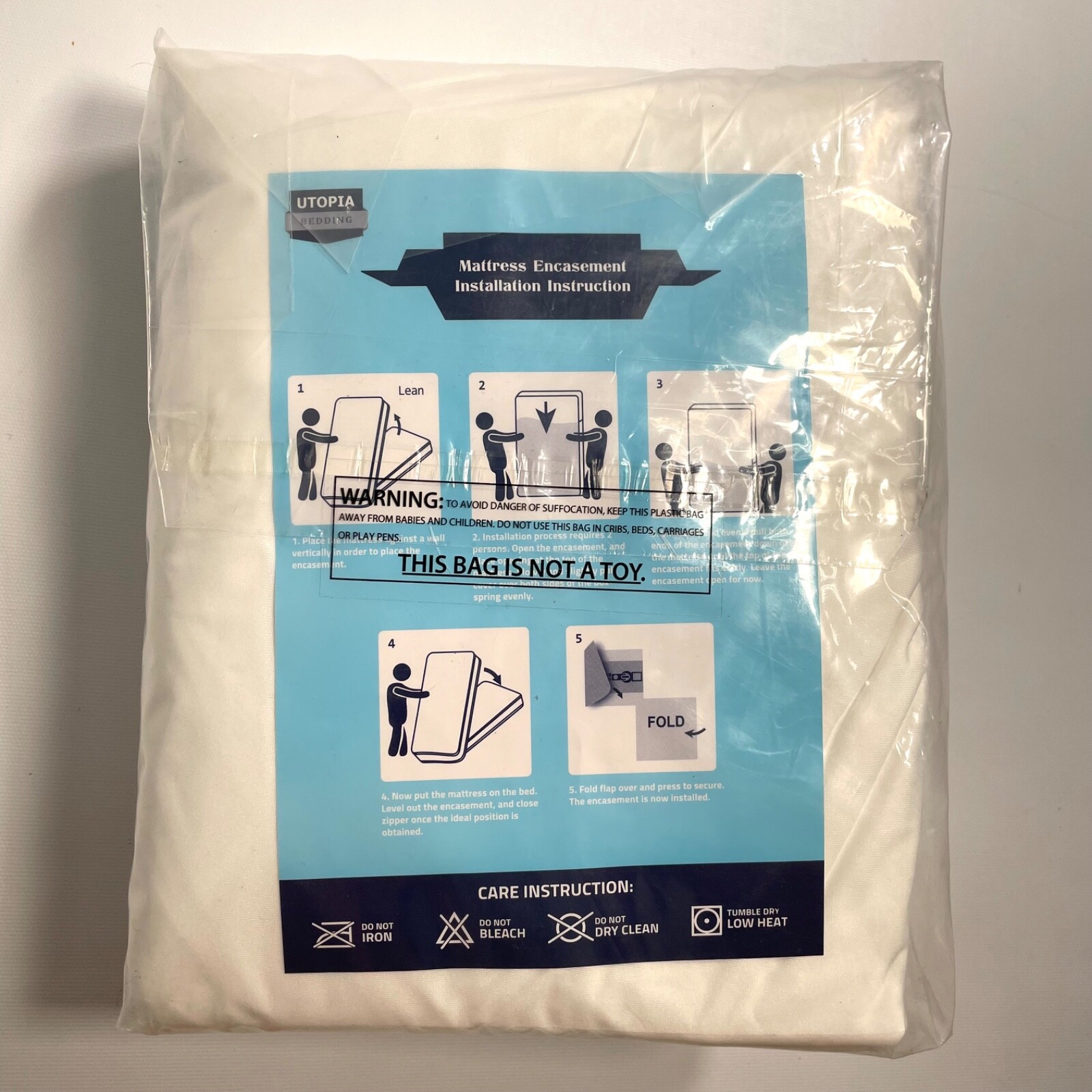 Utopia Bedding Washable Waterproof Mattres Encasement Zip Guard - Queen, NEW gallery