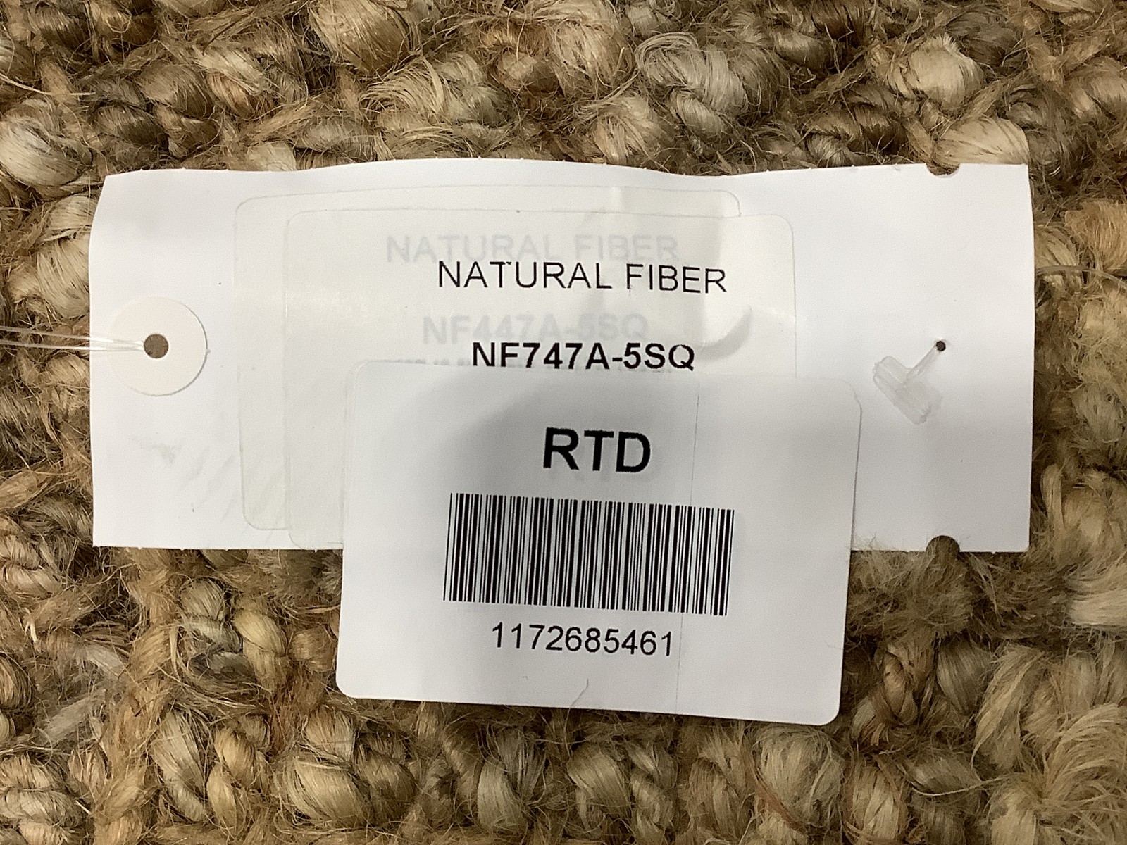 NATURAL 5'-0" x 5'-0" Broken Thread Rug, Reduced Price 1172685461 NF747A-5SQ gallery