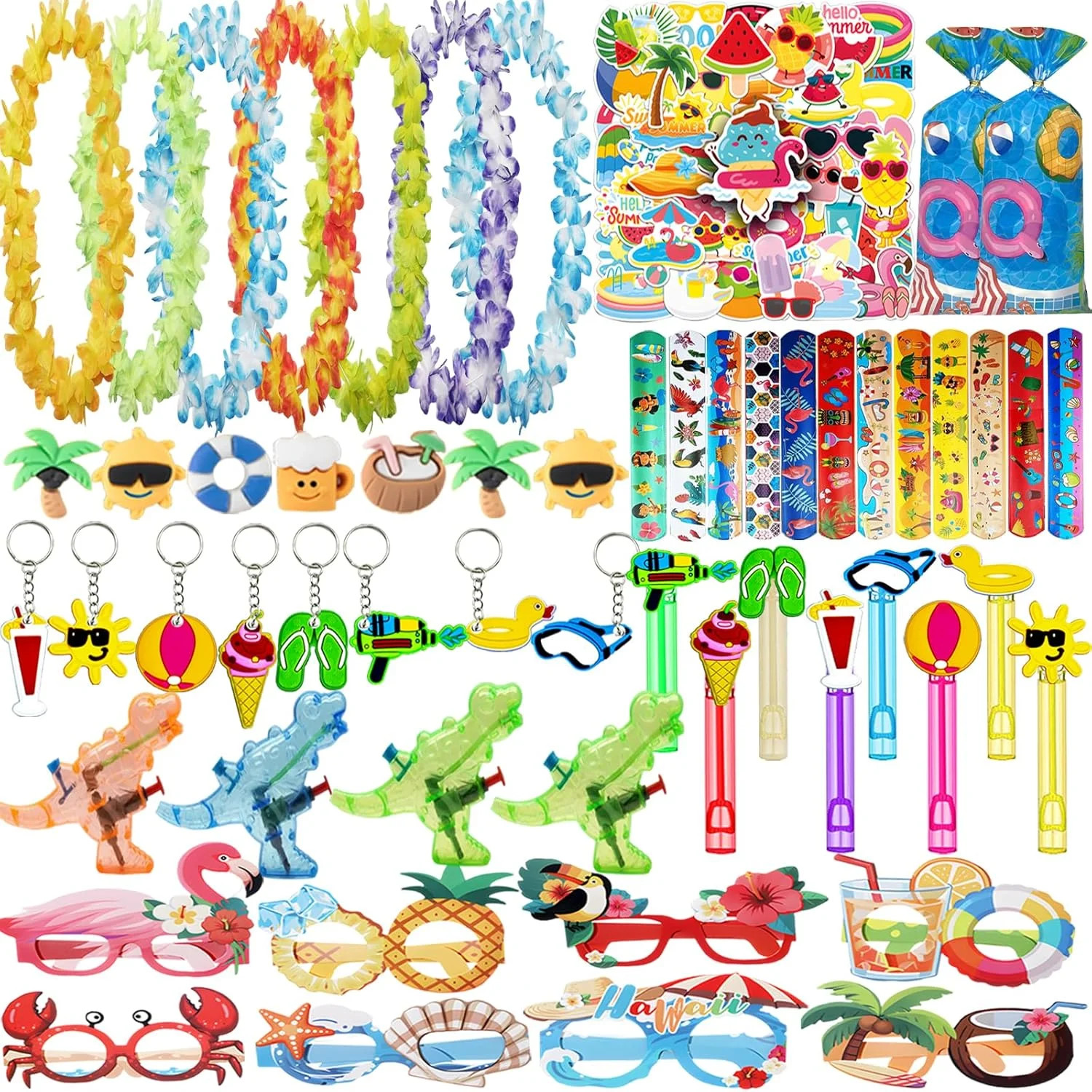 118PCS Pool Party Decorations, Beach Party Favors Set with Water Sprayers Bubble gallery