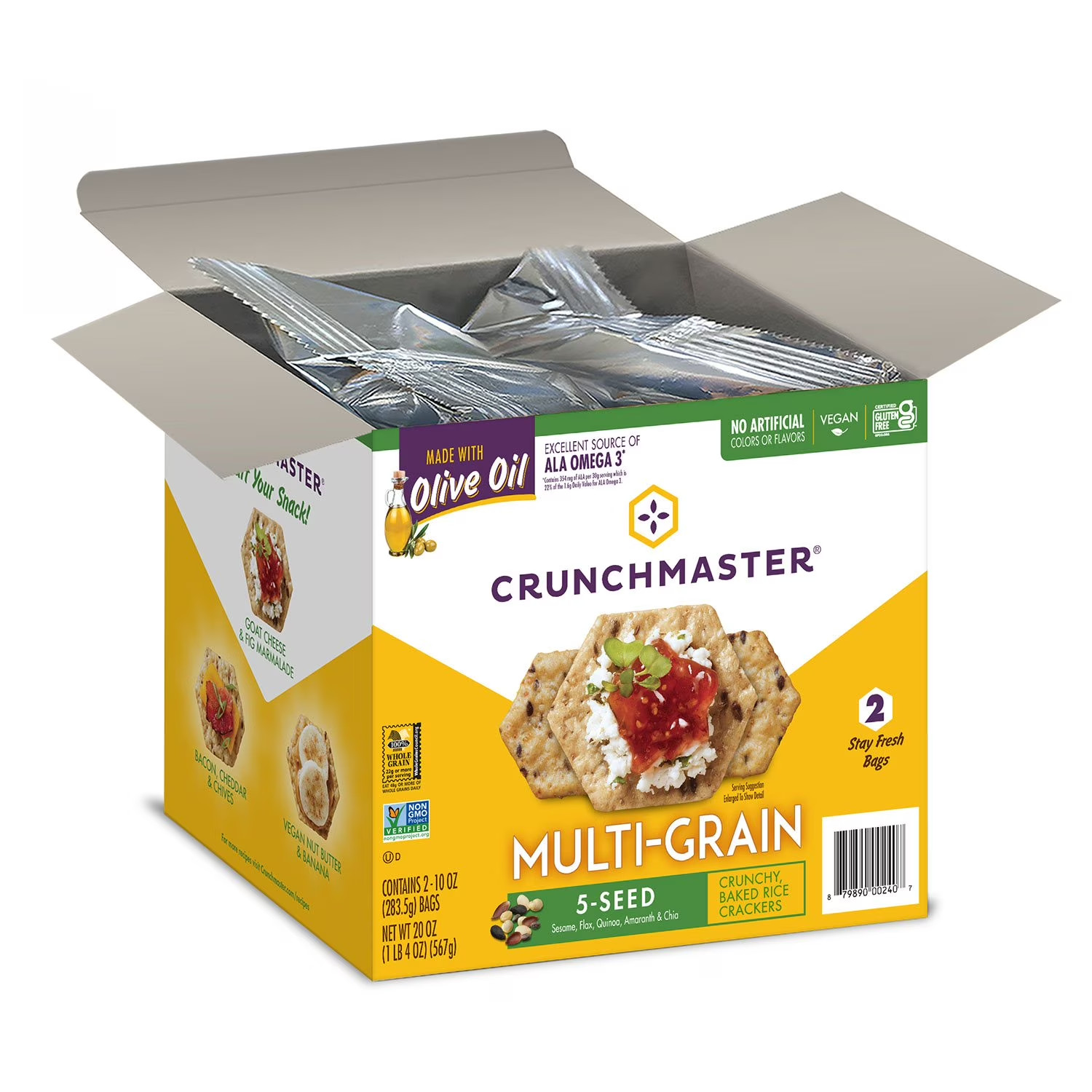 Crunchmaster 5 Seed Multi-Grain Cracker, 10 oz., 2 pk. gallery